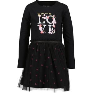 Blue Seven HEARTS Meisjes Jurk - zwart - Maat 98