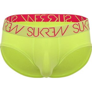 Sukrew Apex Slip Lime - Maat S - Heren Ondergoed