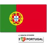 Portugese vlag + 2 gratis stickers