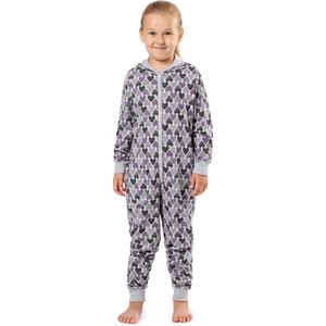 Merry Style Kinder Pyjama - ronde hals - lange mouwen - lange broek met zakken - Katoen - MS-MS10-223-PJ - Melange Herzen Violett - 146-152