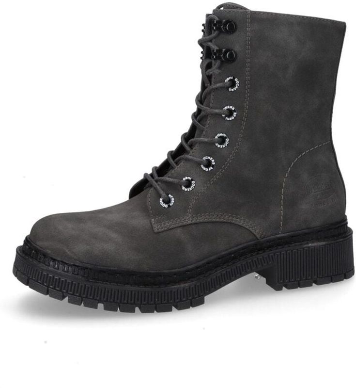 Dockers by Gerli - Biker Boots - Donkergrijs/Zwart - Met Ritssluiting