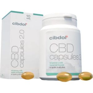 Cibdol - 10% CBD capsules 2.0 (60 stuks - 16 mg per capsule) - hennep - cannabis - THC - cannabidiol