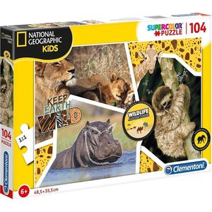 Clementoni Legpuzzel National Geographic Wildlife 104 Stukjes