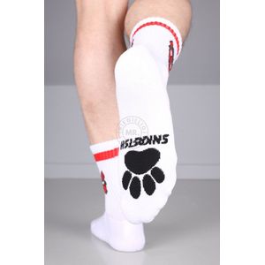 SNKRFTSH PUPPY SOCKS - RED - Men - Size: 43-46 / White