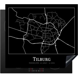 Inductie beschermer - Inductie Mat - Kookplaat beschermer - Tilburg - Kaart - Stadskaart - Plattegrond - Inductie beschermer - Inductie Mat - Kookplaat Beschermer - 58.3x51.3 cm - Afdekplaat inductie - Inductiebeschermer