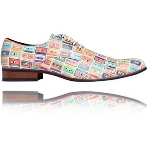 Casetta - Maat 48 - Lureaux - Kleurrijke Schoenen Voor Heren - Veterschoenen Met Print