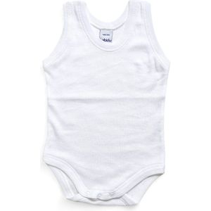 Babidu Romper/Body | Wit | mouwloos | 1125| 1 maand| maat 56