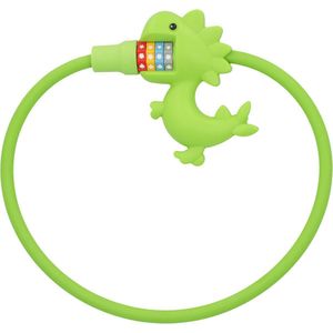 Kabelslot Dinosaurus voor Kinderen - 4-cijferig Cijfercombinatie met 10.000 Combinaties - Veilig en Kindvriendelijk Fietsslot