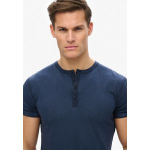 Superdry - Slub kraagloze top van jersey met korte mouwen - Heren - Tops