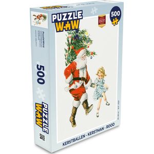 Puzzel Kerstboom - Kerstman - Kunst - Legpuzzel - Puzzel 500 stukjes - Kerst - Cadeau - Kerstcadeau voor mannen, vrouwen en kinderen