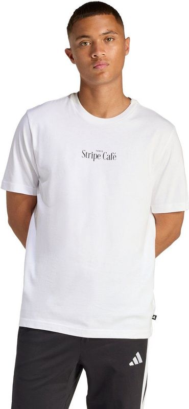 adidas Sportswear COFFEE CAFE DONUT BOX GRAPHIC T-SHIRT - Heren - Wit