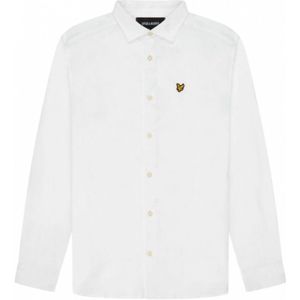 Lyle & Scott - Slim-Fit - Overhemd - Wit - Katoen en Elastaan