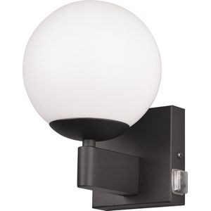 LED Wandlamp - Wandverlichting - Torna Aluk - E14 Fitting - Rond - Mat Zwart - Metaal