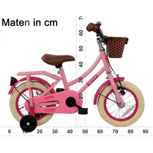 2Cycle Hearts kinderfiets 12 inch (2 tot 4 jaar) voor meisjes roze