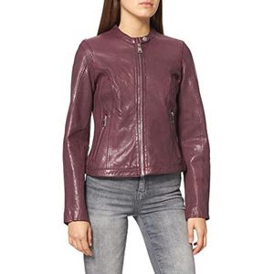 Dames leren jack met getailleerde pasvorm