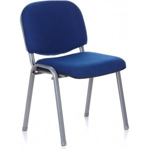 hjh office XT 600 - Bureaustoel - Conferentiestoel - Bezoekersstoel - Blauw / zilver