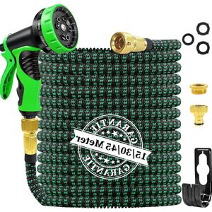 Flexibele waterslang upgrade - 10 functionele sproeiers - licht en knikvrij - 15 meter Water Replacement Hose