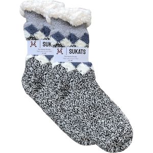 BLACK FRIDAY - Sukats® Homesocks - Huissokken - Maat 41-46 - Antislip sokken - Fluffy Sokken - Heren Huissokken - Slofsokken - Variant 109 - Meerdere Maten en Varianten - Verwarmde Sokken
