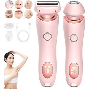 Daity 2 in 1 ladyshaves voor vrouwen - Epilateur Elektrische femme - Bikinitrimmer Dames - Scheerapparaat Vrouw - voor corps bikini tricot corps scheerapparaat - Roze
