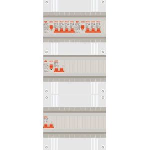 1 fase groepenkast met 7 licht groepen en kookgroep