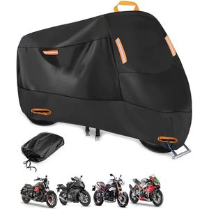Motorhoes-Scooterhoes-Waterdichte en duurzame Oxford beschermhoes voor binnen en buiten-geschikt voor alle weersomstandigheden - Premium motorhoes van Accessoires-XXL - zwart-245x105x125cm