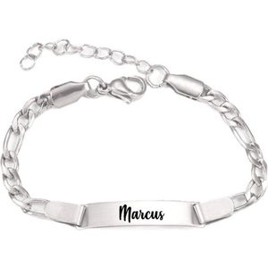Baby/Kinder Armbandje Met Naam | Zilver | RVS | Marcus