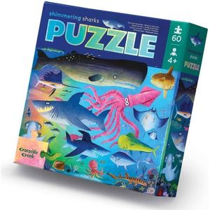 Crocodile Creek Puzzel Shimmering Sharks - 60 stukjes