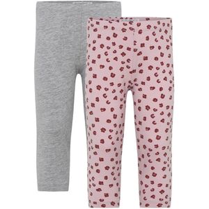 Minymo Kinder Leggings Capri Leggings (2-pack) Greymelange-134