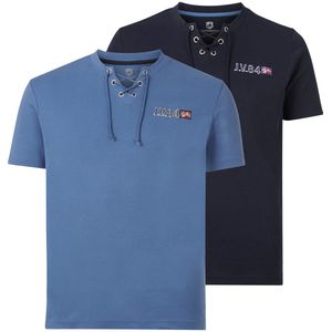 Jan Vanderstorm - MAYKO - T-shirt - Donkerblauw - Set van 2