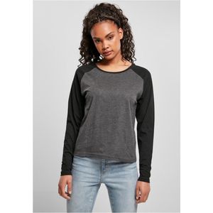 Urban Classics - Contrast Raglan Longsleeve top Grijs Zwart