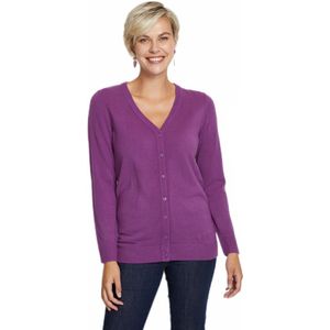 Halflang vest met knopen in zacht breisel