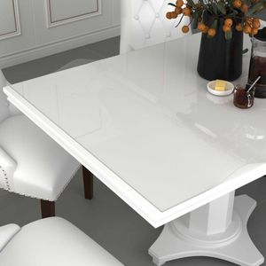 vidaXL Tafelbeschermer - 160x90 cm - Transparant PVC Tafelbeschermer - Pvc Tafelmat - Tafeldekking - Tafelfolië - Transparante Tafelbeschermer
