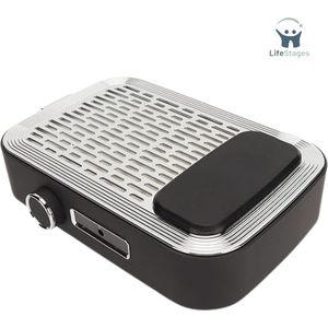 LifeStages - Nail Dust Collector - Krachtige Snelheid Regelbare Nagel Vacuüm Ventilator Stofafzuiger Met Herbruikbare Filter - 2600mAh Batterij - Nagels Vacuüm Machine Voor Salon Thuisgebruik - Zwart