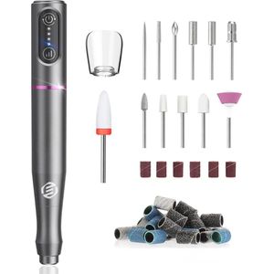 Equivera Nagelfrees - Nagelfrees set - Nagelfrees elektrische - Nagelfrees Electrisch - Nagelfrees Manicure Pedicure - Manicure set - Manicureset - Pedicureset - Pedicure set - Nagelfrees Machine - Elektrische nagelvijl voor gelnagels - Nagelfreesmac