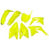 UFO - SUKIT417-DFLU - Voorvorkbeschermers & Kunststof Set - Geel - Voor Suzuki RMZ 450 2008-2017