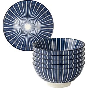 Gusta - Schaaltje - Set 6 stuks - ø12cm - Stripes - Out of the Blue