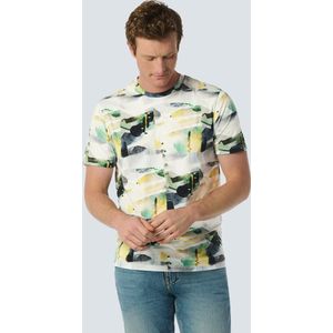 No Excess Mannen Abstract T-Shirt - Perfect Voor Dit Seizoen Wit M