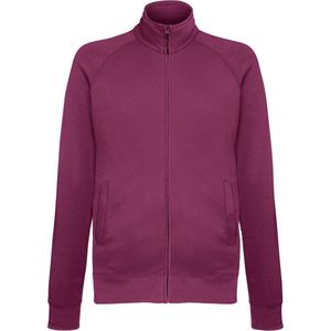 Fruit Of The Loom Heren lichtgewicht sweatshirt met volledige ritssluiting (Bordeaux)