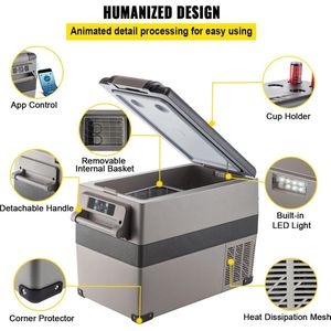 Auto Koelbox - Vriezer - Mini Vriezer - 35L - Koelbox 12V - Koelbox Elektrische - Mini Koelkast - Auto Koelkast - 12V