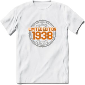 1938 Limited Edition Ring T-Shirt | Zilver - Goud | Grappig Verjaardag en Feest Cadeau Shirt | Dames - Heren - Unisex | Tshirt Kleding Kado | - Wit - XXL