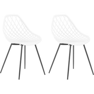 Set van 2 eetkamerstoelen CANTON Wit