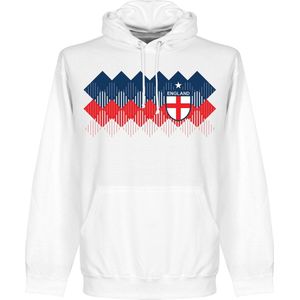 Engeland 2018 Pattern Hooded Sweater - Wit - XXL