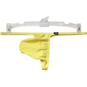 Heren String Geel - Dunne T String - Sexy Design - Mannen Onderbroek - Lingerie Voor Mannen - Ondergoed Maat XXL