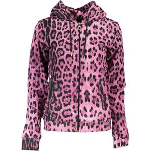 Pink Leopard Hoodie ZipUp Style CA26794 Wo Sweaters