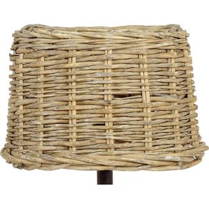 Clayre & Eef Lampenkap 25x18x16 cm Beige Rotan Rond Rieten Lampenkap