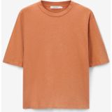 Sissy-Boy - Lichtbruin linnenmix T-shirt