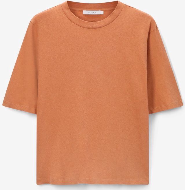 Sissy-Boy - Lichtbruin linnenmix T-shirt