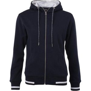 James and Nicholson Dames/dames Club Sweat Jacket (Marine / Wit)