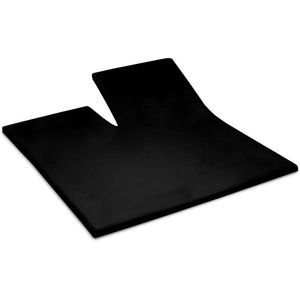 Cinderella Weekend - Topper hoeslaken met split (tot 15 cm) -  Katoen - 180x200 cm - Black