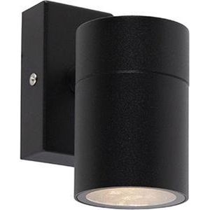 QAZQA solo - Moderne Wandlamp voor buiten - 1 lichts - D 11 cm - Zwart - Buitenverlichting